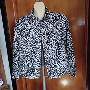 Laura Ashley Animal Print Jacket small